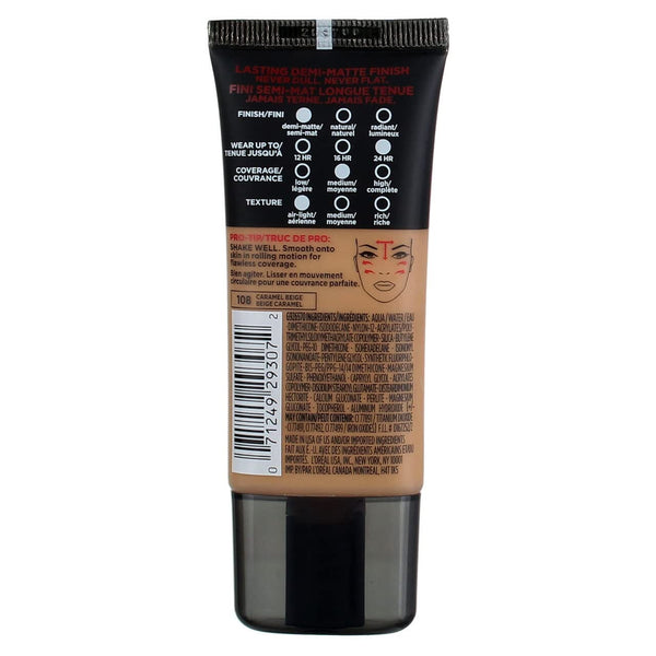 لوريال باريس إنفاليبل برو ماتي كريم أساس بيج كراميل - 2 لكل علبة Loreal Paris Infallible Pro Matte Caramel Beige Foundation Makeup -- 2 per case.