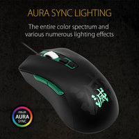 ماوس العاب سلكي مريح اسوس ASUS TUF Gaming Wired Ergonomic Gaming Mouse 7,000 DPI Optical Sensor, 7 Programmable Tactile Buttons, AuraSync RGB Lighting, Lightweight Build, Durable Switches, On-Board Memory, Demon Slayer,TANJIRO