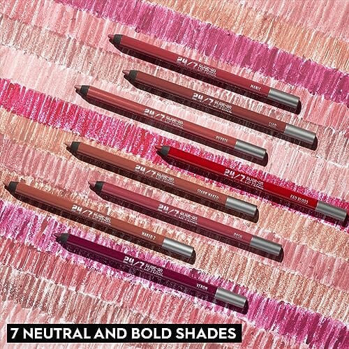 قلم شفاه انزلاقي 24/7 من أوربان ديكاي URBAN DECAY 24/7 Glide-On Lip Pencil - Waterproof & Longwearing Lip Liner - Smooth, Creamy & Moisturizing Formula with Vitamin E - Prevents Lipstick from Feathering – Peyote (Metallic Mauve), 0.04 oz