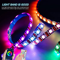 شرائط إضاءة ديزانكن الذكية Dzanken Smart RGB LED Strips Bluetooth Fireworks Lights with Remote App Control Music Sync Led Lights for Parties Bars Bedrooms