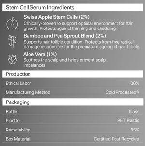 مصل فروة الرأس بخلايا التفاح الجذعية المعالجة Act+Acre Cold Processed Apple Stem Cell Scalp Serum - Promotes Growth and Lessens Hair Loss - Soothes and Hydrates the Scalp - Sulphate and Paraben Free - Aloe Vera for Improved Scalp Health.