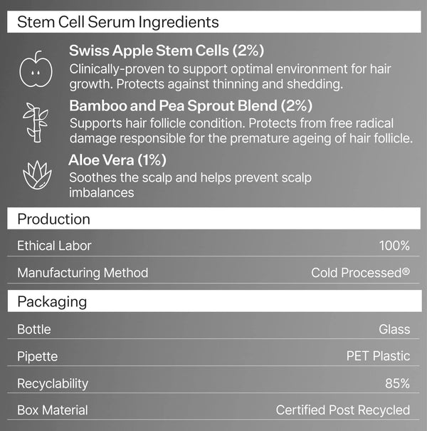 مصل فروة الرأس بخلايا التفاح الجذعية المعالجة Act+Acre Cold Processed Apple Stem Cell Scalp Serum - Promotes Growth and Lessens Hair Loss - Soothes and Hydrates the Scalp - Sulphate and Paraben Free - Aloe Vera for Improved Scalp Health.
