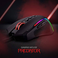 ماوس ألعاب ريدراجون  Redragon M612 Predator RGB Gaming Mouse, 8000 DPI Wired Optical Gamer Mouse with 11 Programmable Buttons & 5 Backlit Modes, Software Supports DIY Keybinds Rapid Fire Button