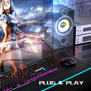 ماوس العاب سلكي تيكنت TECKNET Wired Gaming Mouse, RGB Mouse [Breathing RGB LED], Gaming Mouse USB [Plug Play], 7 Programmable Buttons, High-Precision Adjustable 6 DPI, Ergonomic Mouse Wired for Windows/PC/Mac/Laptop Gamer