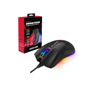 ماوس العاب جيجاستون Gigastone Gaming Mouse with 16000 DPI Adjustable, RGB Backlight, Optical Sensor, 10 Programmable Buttons, RGB Gaming Mouse with 4MB Onboard Memory, Wired Gaming Mouse for Windows 7 and Up