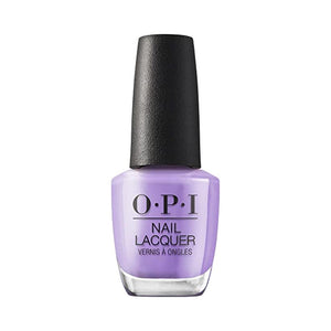 طلاء أظافر أرجواني OPI Nail Lacquer, Opaque & Vibrant Crème Finish Purple Nail Polish, Up to 7 Days of Wear, Chip Resistant & Fast Drying, Summer 2023 Collection, Summer Make the Rules, Skate to the Party, 0.5 fl oz