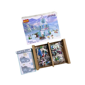 مكعبات بلاستيكية تعليمية مدينة ثلجية Snow City educational plastic blocks in a cartoon box