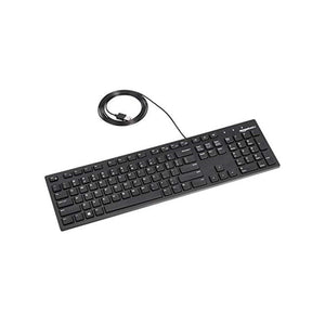 لوحة مفاتيح سلكية مع تخطيط أسود غير لامع Amazon Basics Low-Profile Wired USB Keyboard with US Layout (QWERTY), Matte Black