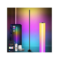 مصباح أرضي متغير اللون مع تحكم عن بعد YSJ RGB LED Floor Lamp, Corner Led Lamp,Corner Lamp,Color Changing Corner Floor Lamp with Remote and App Control, DIY Mode & Timing, Modern 55''Minimalist Lit Lamp for Bedroom Living Room