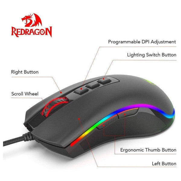 ماوس الألعاب كوبرا ريدراغون Redragon M711 Cobra Gaming Mouse