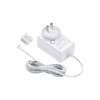 محول إمداد الطاقة إلى محول تيار مستمر بجهد 12 فولت  V 2A Power Supply Adapter, HUIYEETEX 100-240V AC to 12V DC Transformer for LED Strip Lights and Other 12V Low Voltage Devices with 5ft Cable, White