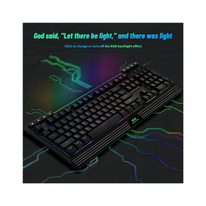 لوحة مفاتيح سلكية للألعاب 104 مفتاح TuparGo Computer Keyboard RGB Backlit USB Wired Gaming Keyboards 104 Keys, 25 Anti-Ghosting Spill-Resistant Mac Keyboard for Desktop and PC, Black