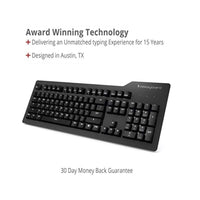 لوحة مفاتيح ميكانيكية سلكية بإضاءة خلفية Das Keyboard Prime 13 Backlit Wired Mechanical Keyboard, Cherry MX Brown Mechanical Switches, Clean White LED Backlit Keys, USB Pass-Through, Aluminum Top Panel (104 Keys, Black)