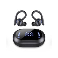 سماعات أذن لاسلكية تعمل بالبلوتوث Wireless Earbuds Bluetooth Headphones 50H Playtime Bluetooth 5.3 Digital LED Display Over-Ear Earphones with Earhook Sports Headphones IPX7 Waterproof Headsets with Mic Deep Bass for Running Workout