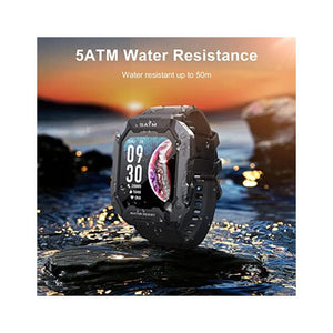 ساعات الذكية للرجال والنساء CielosVerdes Smart Watches for Men Women - IP68 Waterproof Fitness Tracker Smartwatch for Android iOS with Heart Rate Blood Pressure Monitor Watch 1.71'' Outdoor Sports Smart Watch (Black)