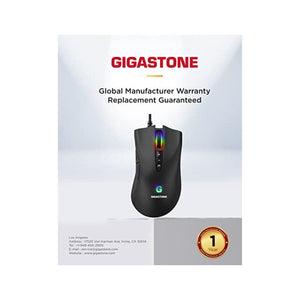 ماوس ألعاب Gigastone Gaming Mouse with 16000 DPI Adjustable, RGB Backlight, Optical Sensor, 10 Programmable Buttons, RGB Gaming Mouse with 4MB Onboard Memory, Wired Gaming Mouse for Windows 7 and Up