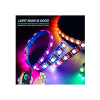 شرائط دزانكين الذكية للألعاب النارية بتقنية البلوتوث Dzanken Smart RGB LED Strips Bluetooth Fireworks Lights with Remote App Control Music Sync Led Lights for Parties Bars Bedrooms