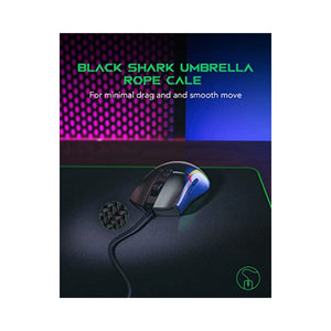 ماوس مريح للكمبيوتر Black Shark Gaming Mouse Wired, USB Computer Ergonomic Mouse with 7 Adjustable DPI Up to 10,000, 7 Programmable Buttons, 5 Modes RGB Backlight, Optical Gamer Mice for Windows PC Laptop Mac