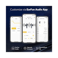 سماعات أذن لاسلكية عازلة للضوضاء  EarFun Air Pro 3 Noise Cancelling Wireless Earbuds, Qualcomm® aptX™ Adaptive Sound, 6 Mics CVC 8.0 ENC, Bluetooth 5.3 Earbuds, Multipoint Connection, 45H Playtime, App Customize EQ, Wireless Charging