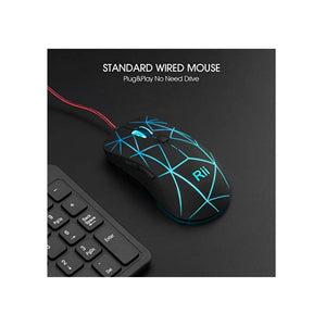 ماوس العاب سلكي Rii RM106 RGB Gaming Mouse Wired,USB Optical Computer Mice with 6 Programmable Buttons,3200 DPI Adju