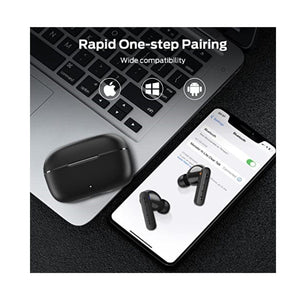 سماعات أذن لاسلكية تعمل بتقنية البلوتوث Monster N-Lite Clear Talk Wireless Earbuds Bluetooth 5.3 Headphones with CVC 8.0 Noise Reduction, IPX8 Waterproof in-Ear Stereo Earphones 60H Playtime, with Fast Charging for Sport