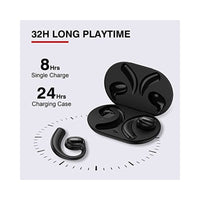 سماعات أذن بلوتوث مفتوحة TRANYA Open Ear Bluetooth Headphones, Wireless Earbuds with APTX Adaptive Sound 16MM Large Driver, CVC8.0 Noise Cancellation, IPX5 Waterproof Sports Earbuds with 32H Playtime for Workout