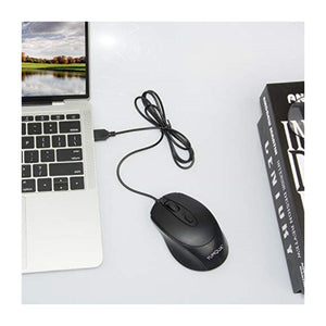 ماوس كمبيوتر سلكية YUMQUA G222 Silent Computer Mouse Wired 2 Pack, Home & Office Optical USB Mouse, 800/1200 DPI Corded Mouse for Laptop Desktop Computer PC Chromebook