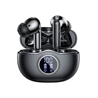 سماعات أذن بلوتوث مدمجة لمدة 50 ساعة لإلغاء الضوضاء  HKERR Wireless Earbuds, 50Hrs Playtime Bluetooth Earbuds Built in Noise Cancellation Mic with Charging Case, Bluetooth Headphones with Stereo Sound, IPX7 Waterproof Ear Buds for iPhone and Android