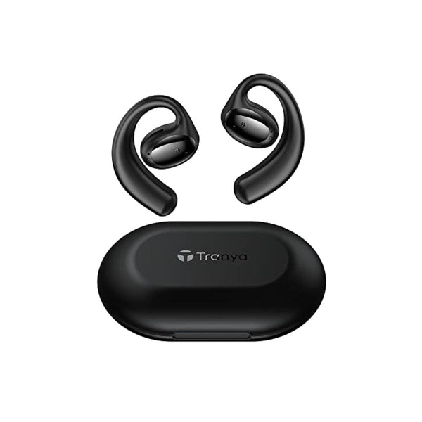 سماعات أذن بلوتوث مفتوحة TRANYA Open Ear Bluetooth Headphones, Wireless Earbuds with APTX Adaptive Sound 16MM Large Driver, CVC8.0 Noise Cancellation, IPX5 Waterproof Sports Earbuds with 32H Playtime for Workout