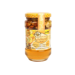 عسل زهرة البرسيم بالمكسرات الصافي Alsafi Clover Honey with Nuts 300 ml