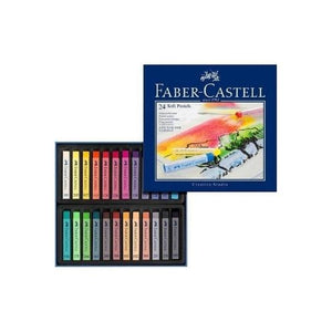 الوان باستيل سوفت 24 لون فابر كاستل FABER CASTELL Soft Pastels Cardboard wallet of 24